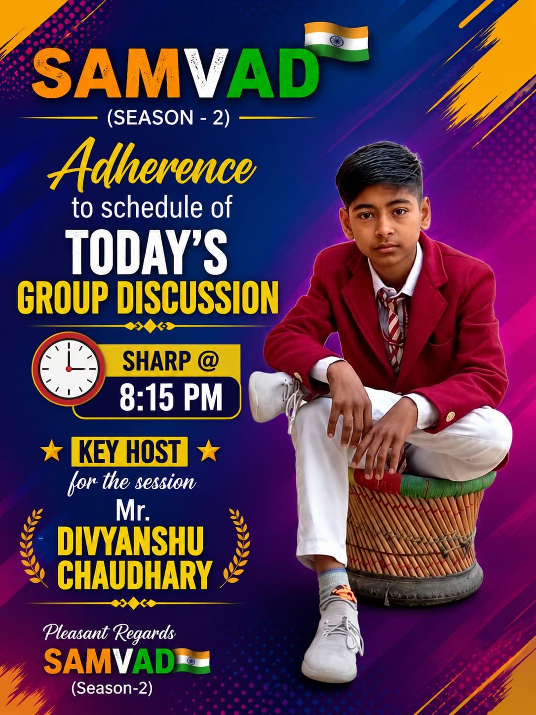 SAMVVAD group discussion activity poster