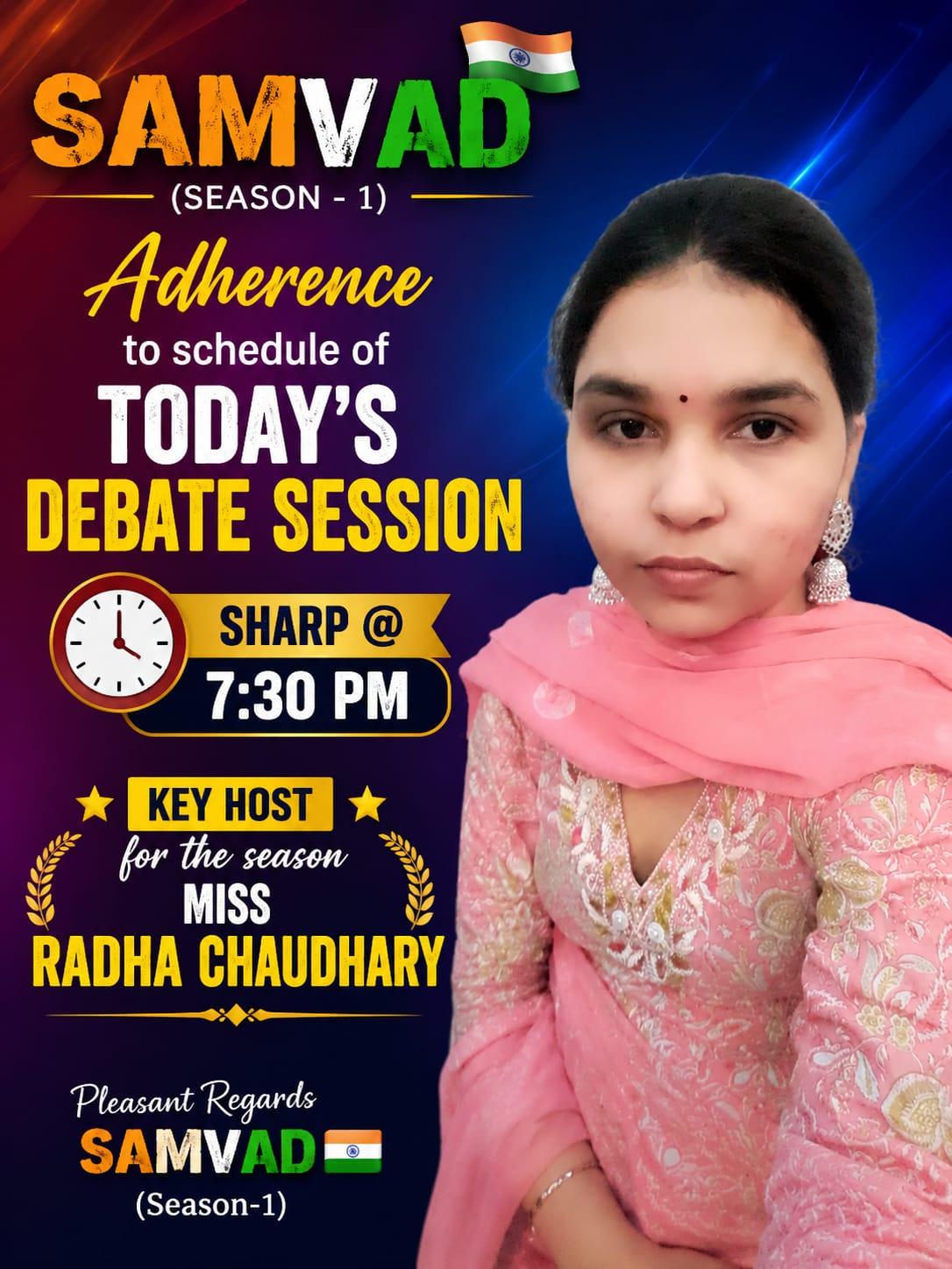 SAMVVAD debate session activity poster