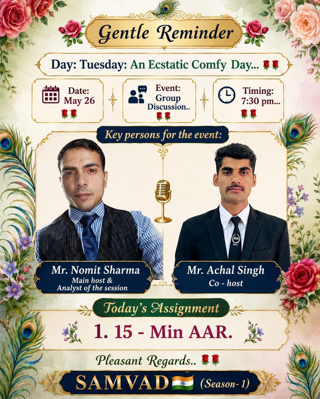 SAMVVAD group discussion activity poster