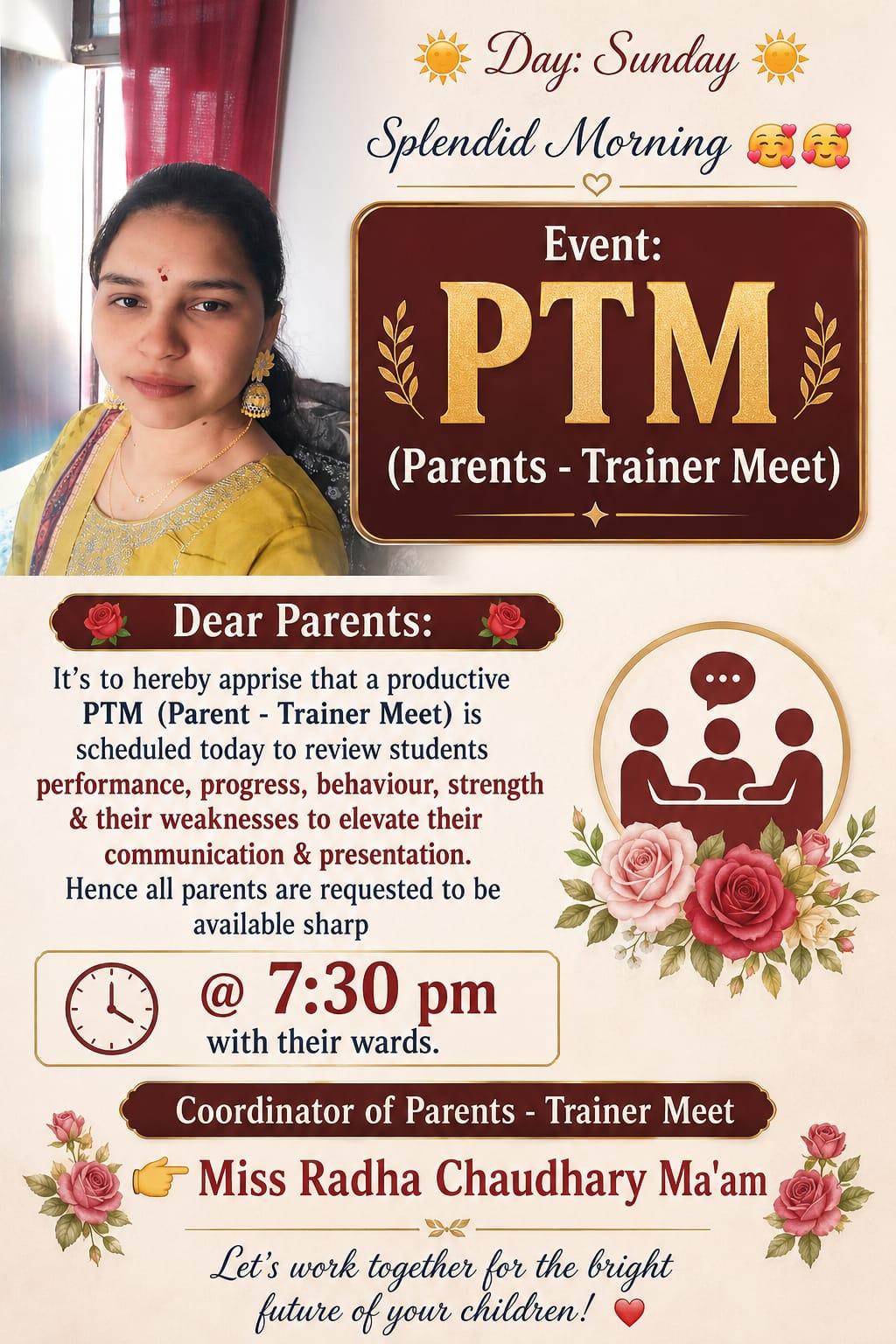 SAMVVAD parents trainer meet activity poster